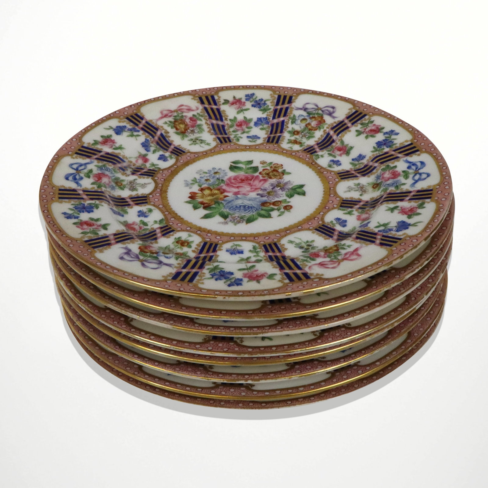 Ovington Brothers Floral Decorated Tea Plates, 8 (1 of 9)