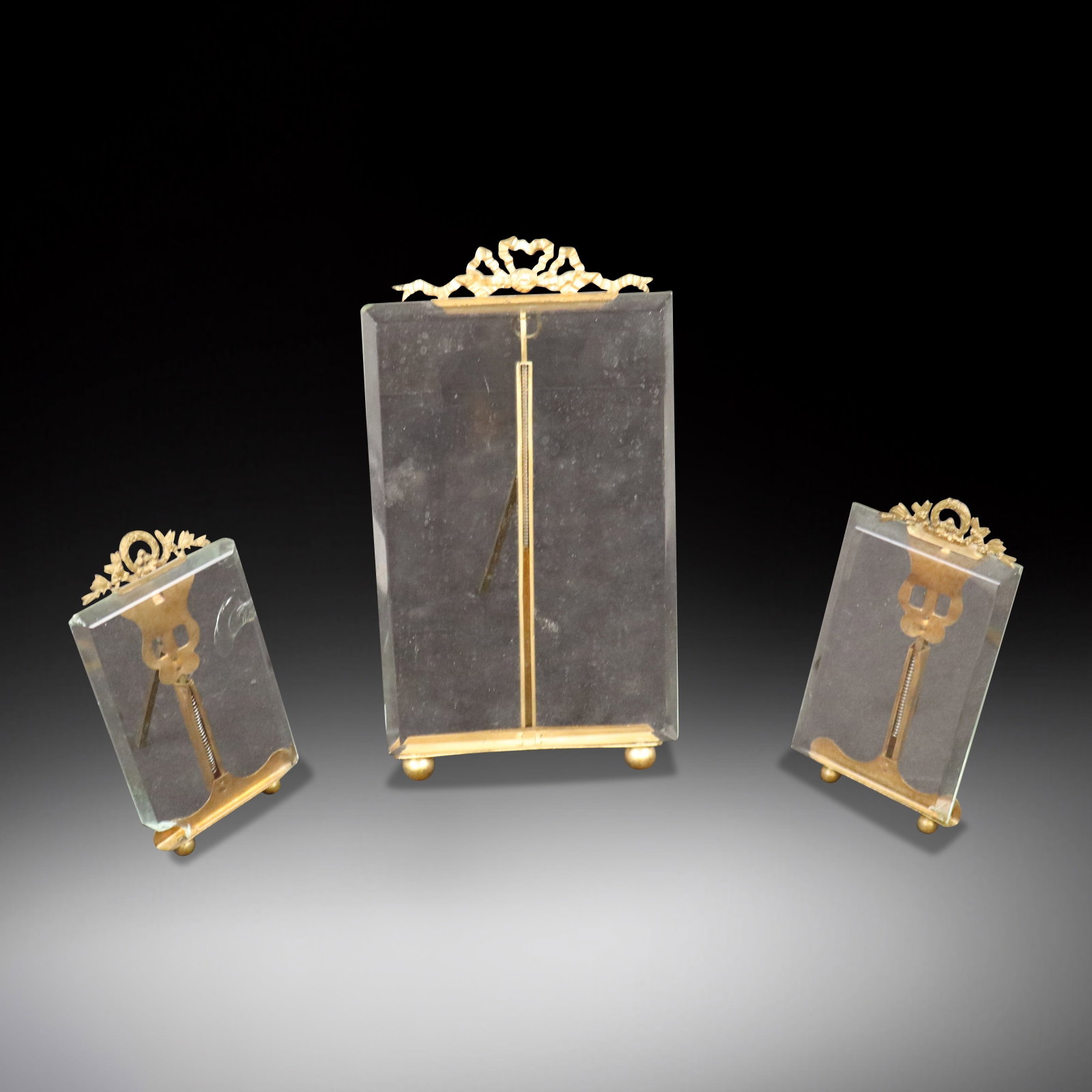 Three Louis XV Gilt Metal & Glass Picture Frames (1 of 15)