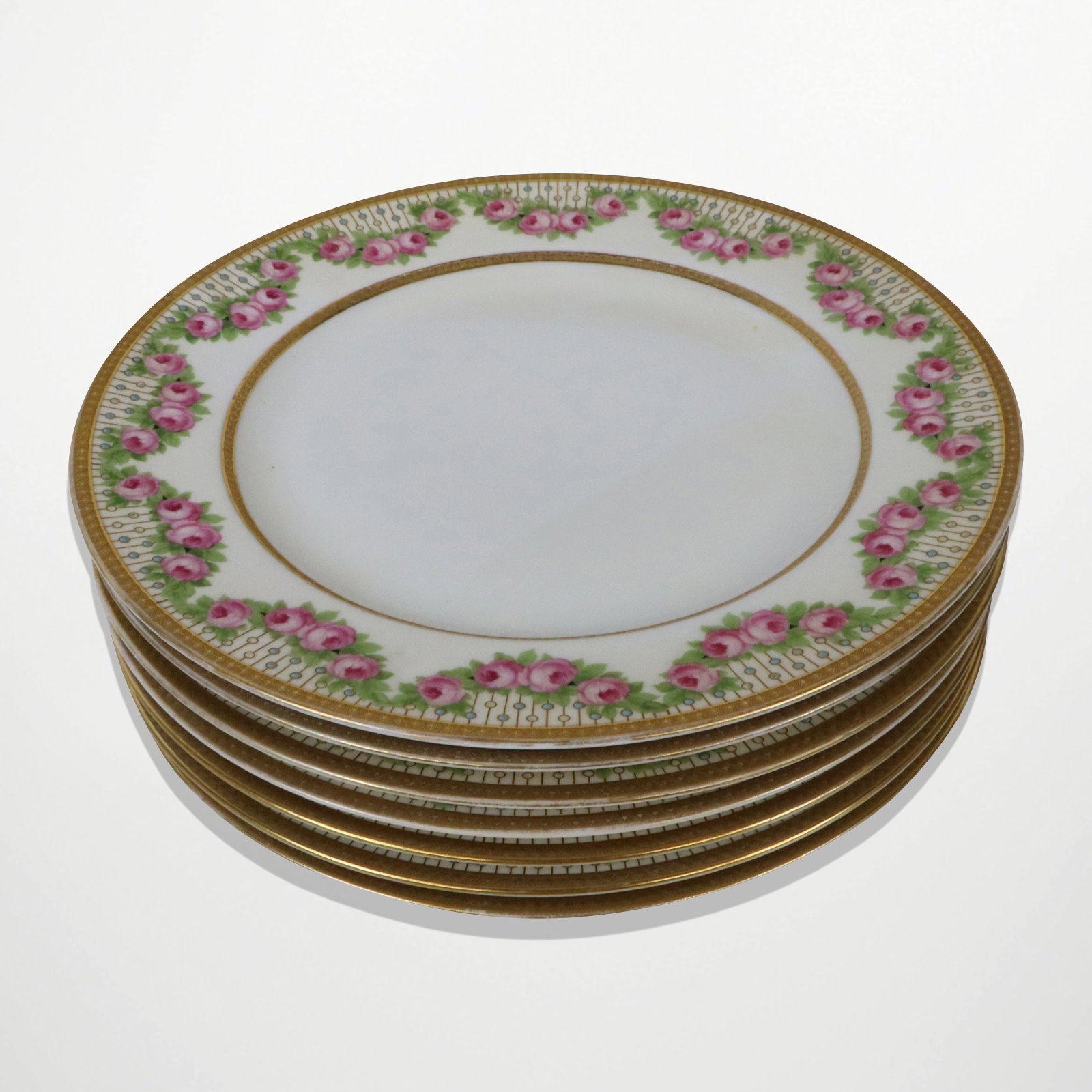 Rosenthal Rose Decorated Dinner Plates, 7 (1 of 9)