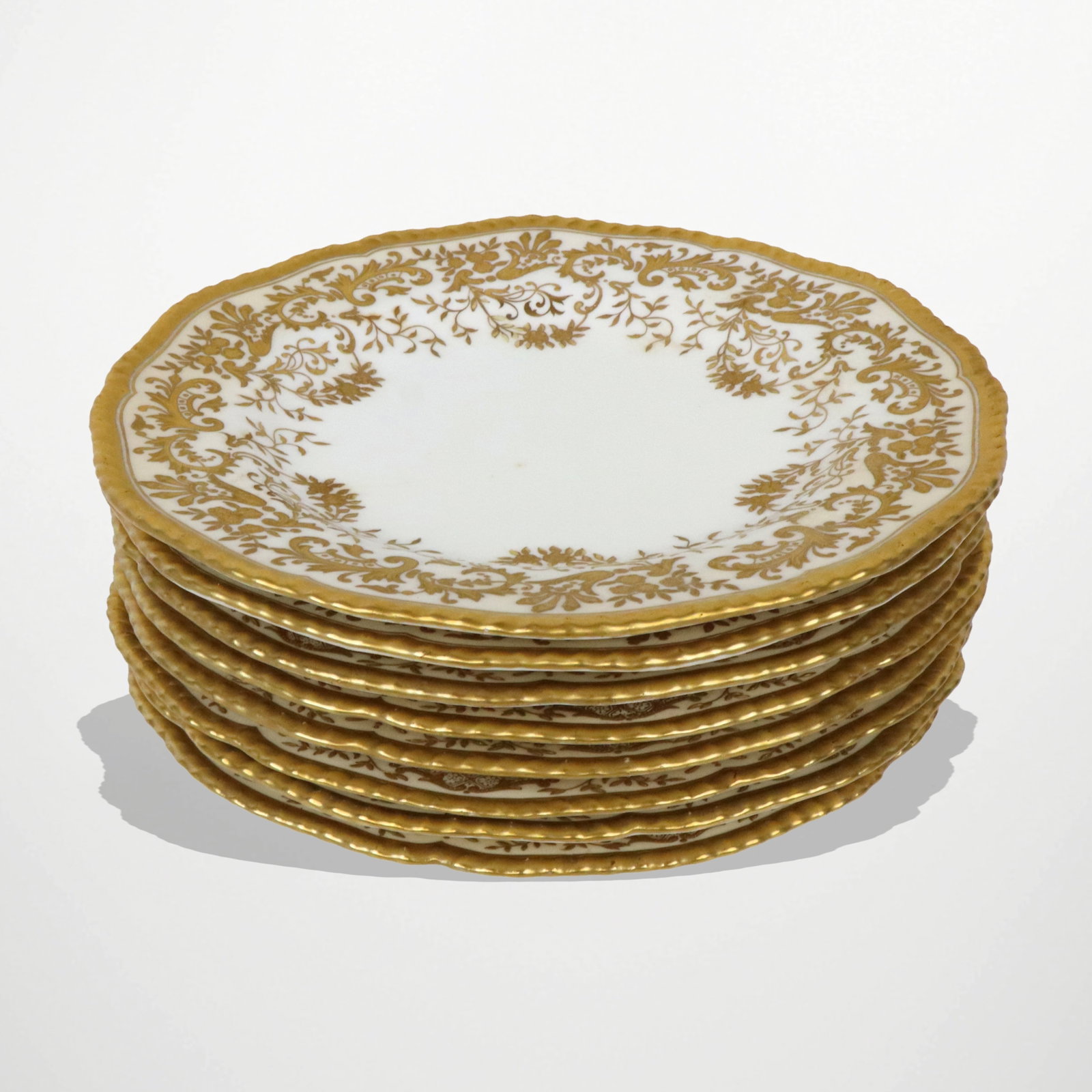 Coalport Group of Gilded Porcelain Plates, 8 (1 of 20)