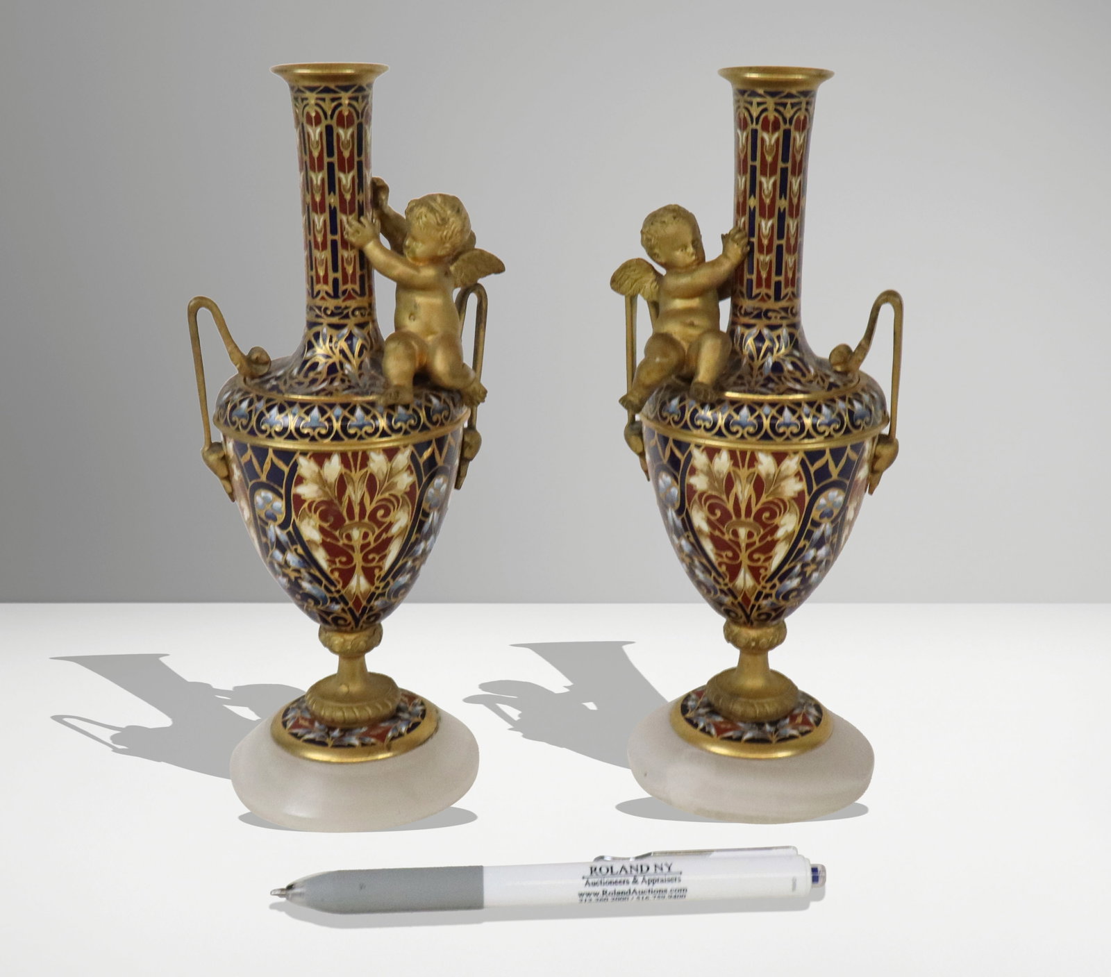 Two Champleve Enamel Vessels - 10