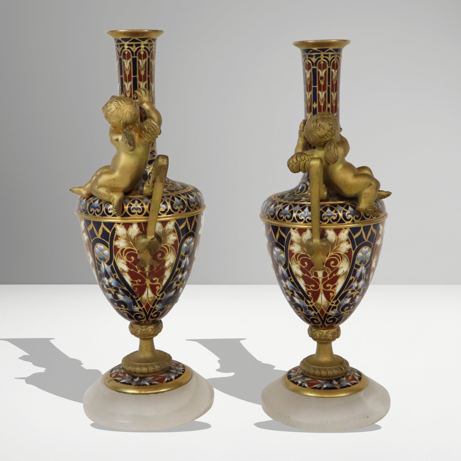 Two Champleve Enamel Vessels - 3