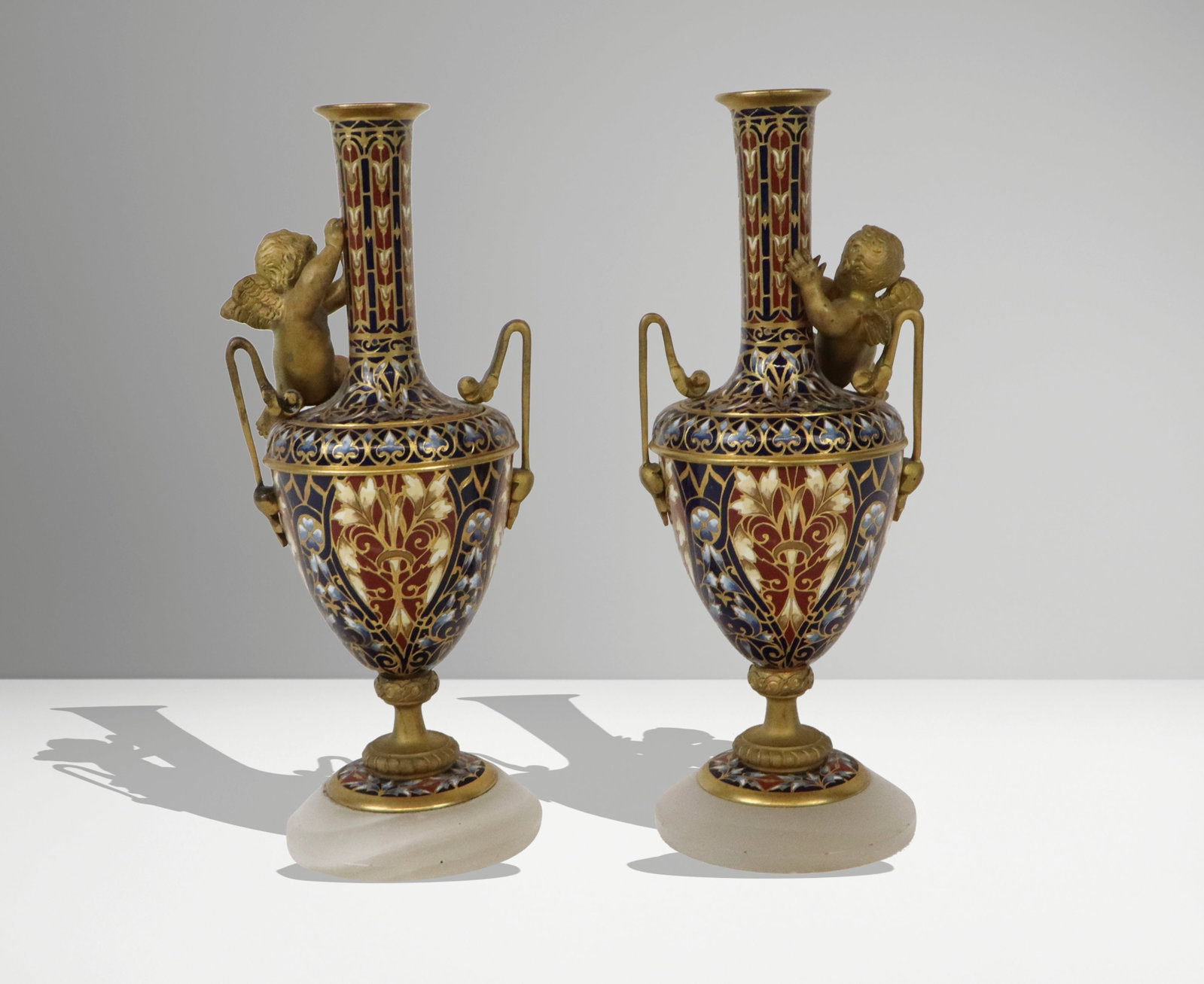 Two Champleve Enamel Vessels - 4