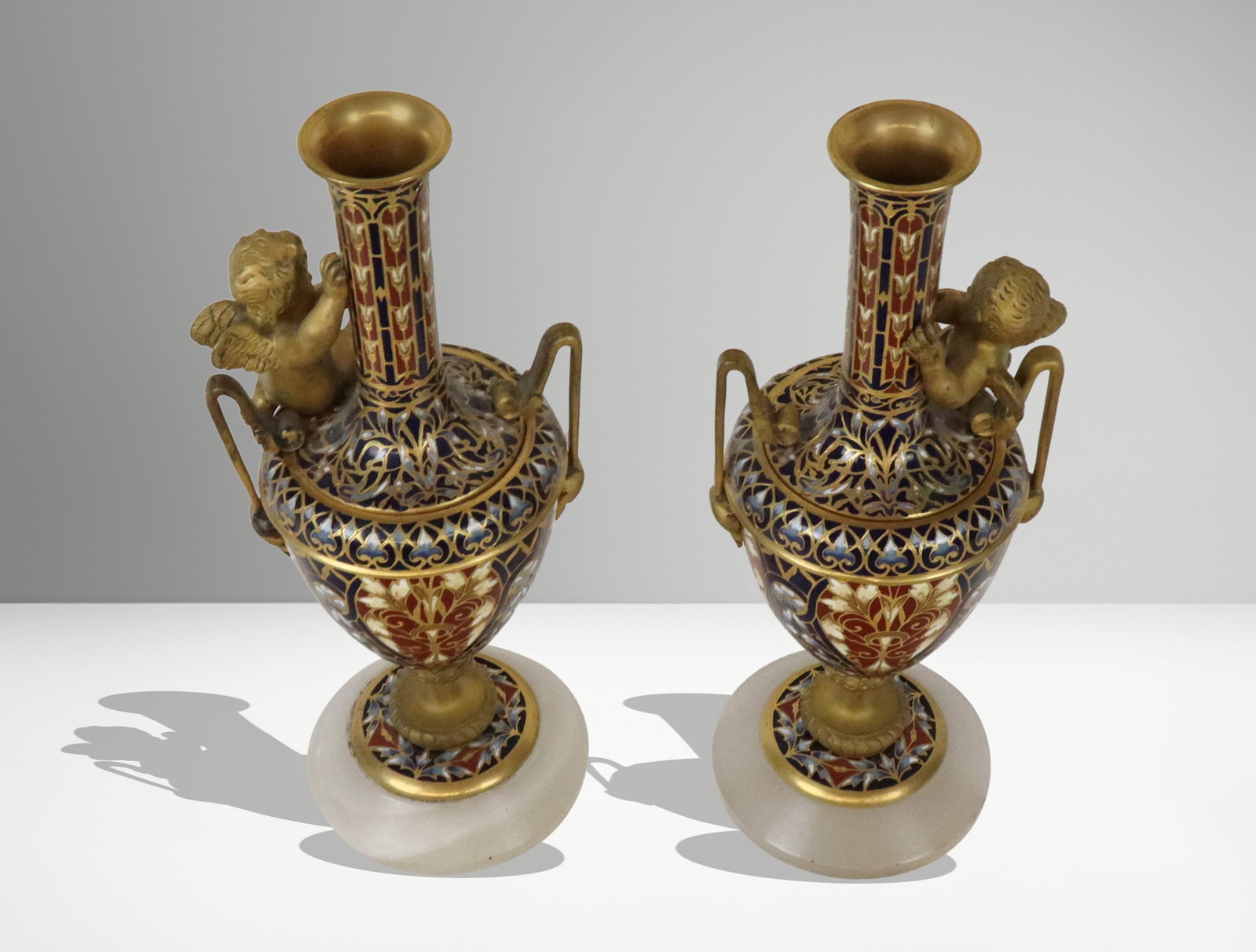 Two Champleve Enamel Vessels - 5