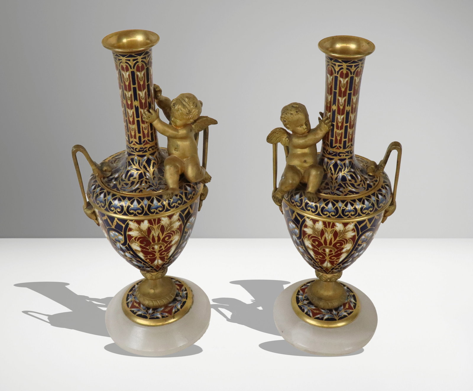 Two Champleve Enamel Vessels - 7