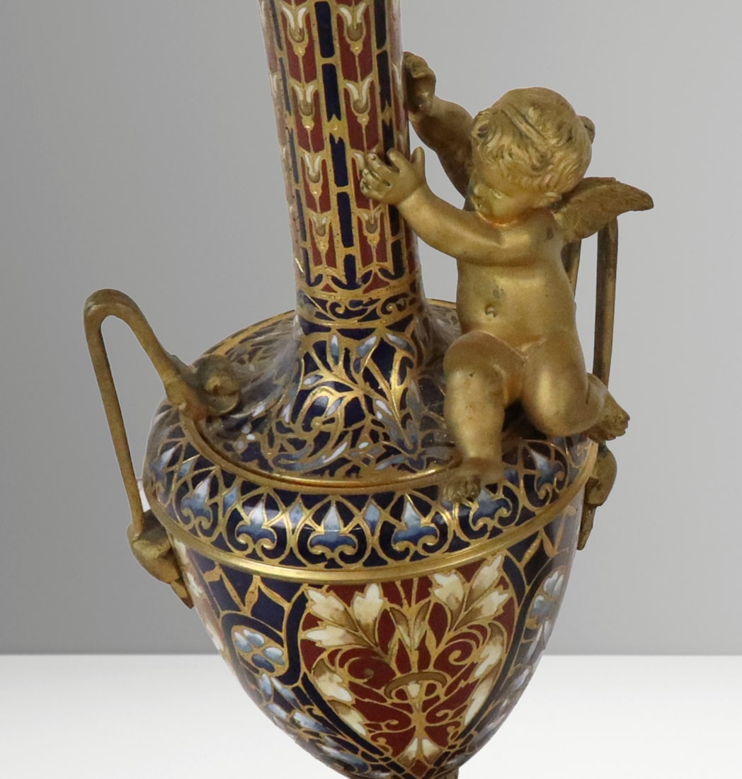 Two Champleve Enamel Vessels - 8