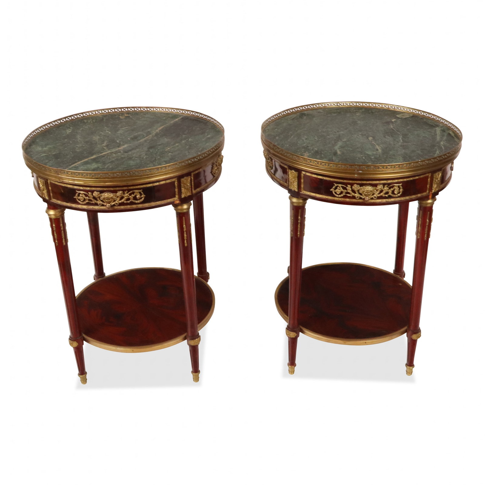 Pair of Louis XVI Marble Topped Mahogany Tables (1 of 20)