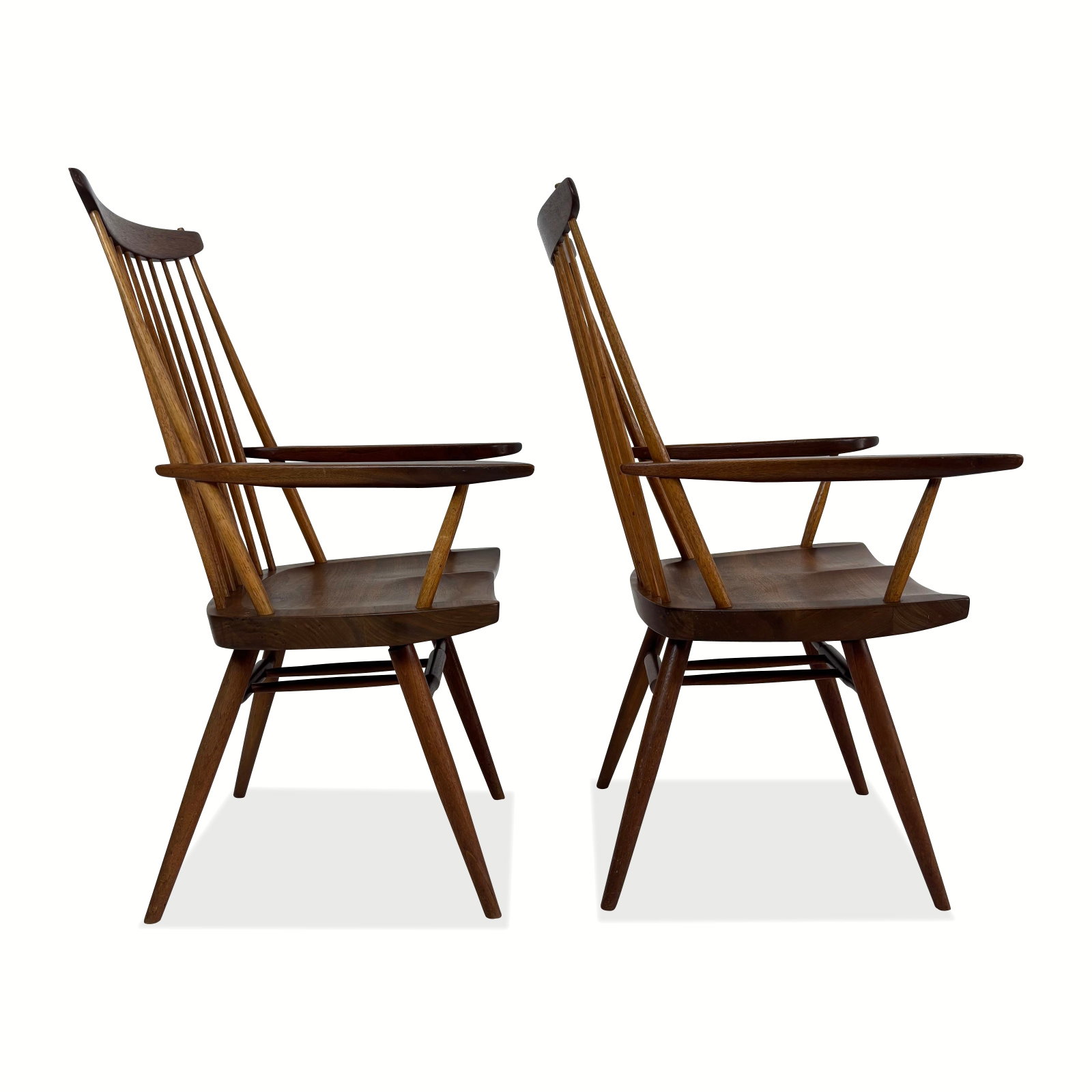 8 George Nakashima Walnut "New" Dining Chairs - 10
