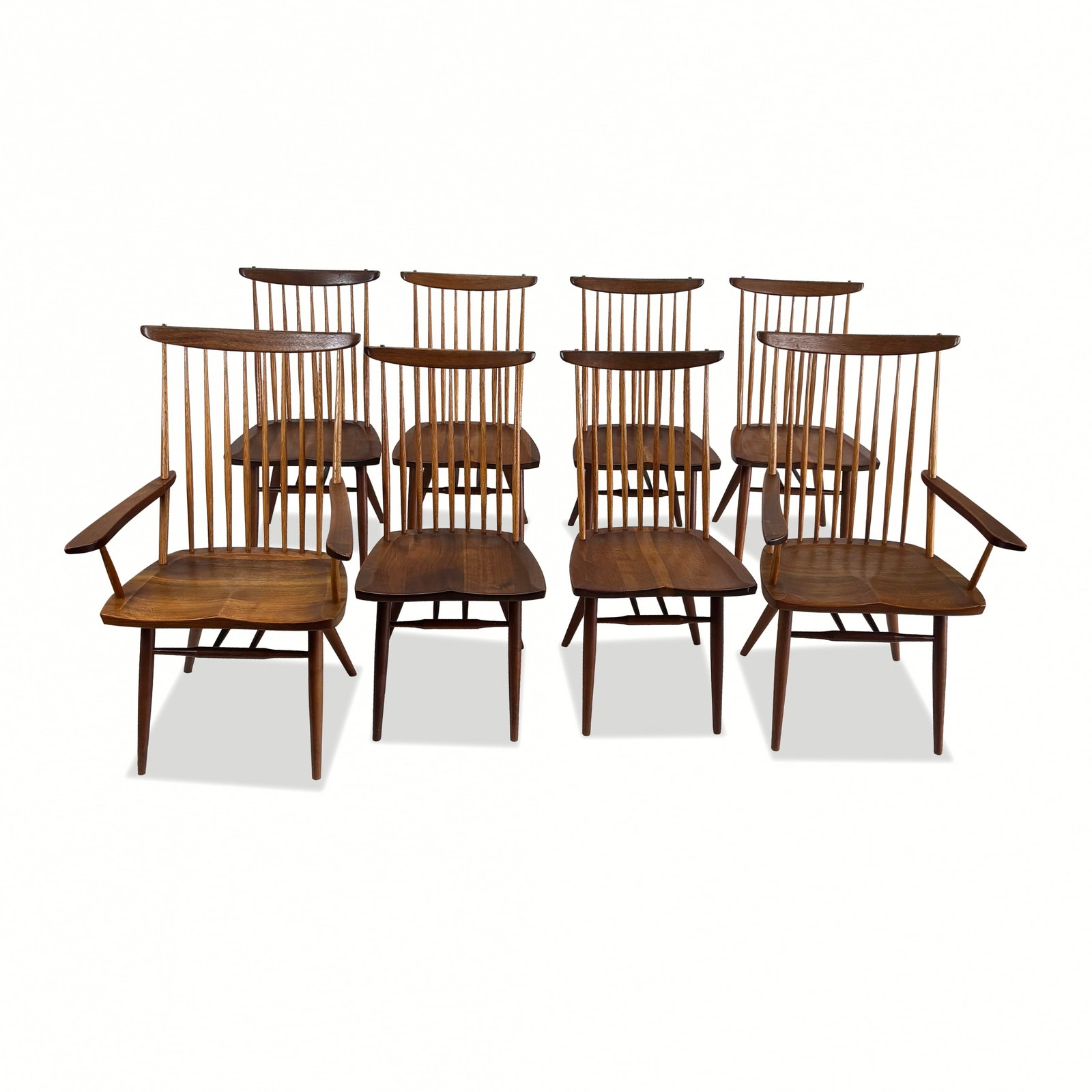 8 George Nakashima Walnut "New" Dining Chairs - 18