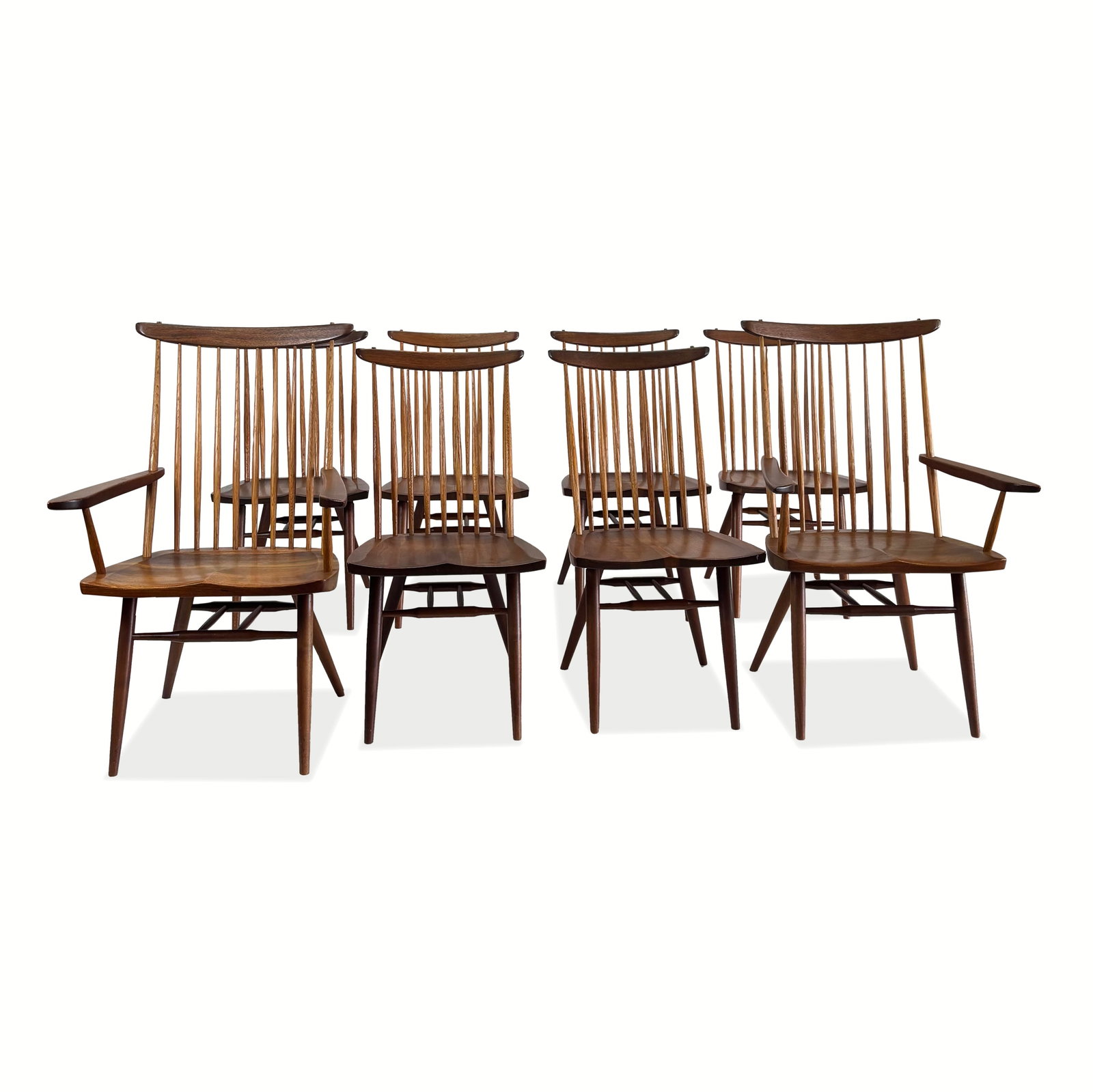 8 George Nakashima Walnut "New" Dining Chairs - 2