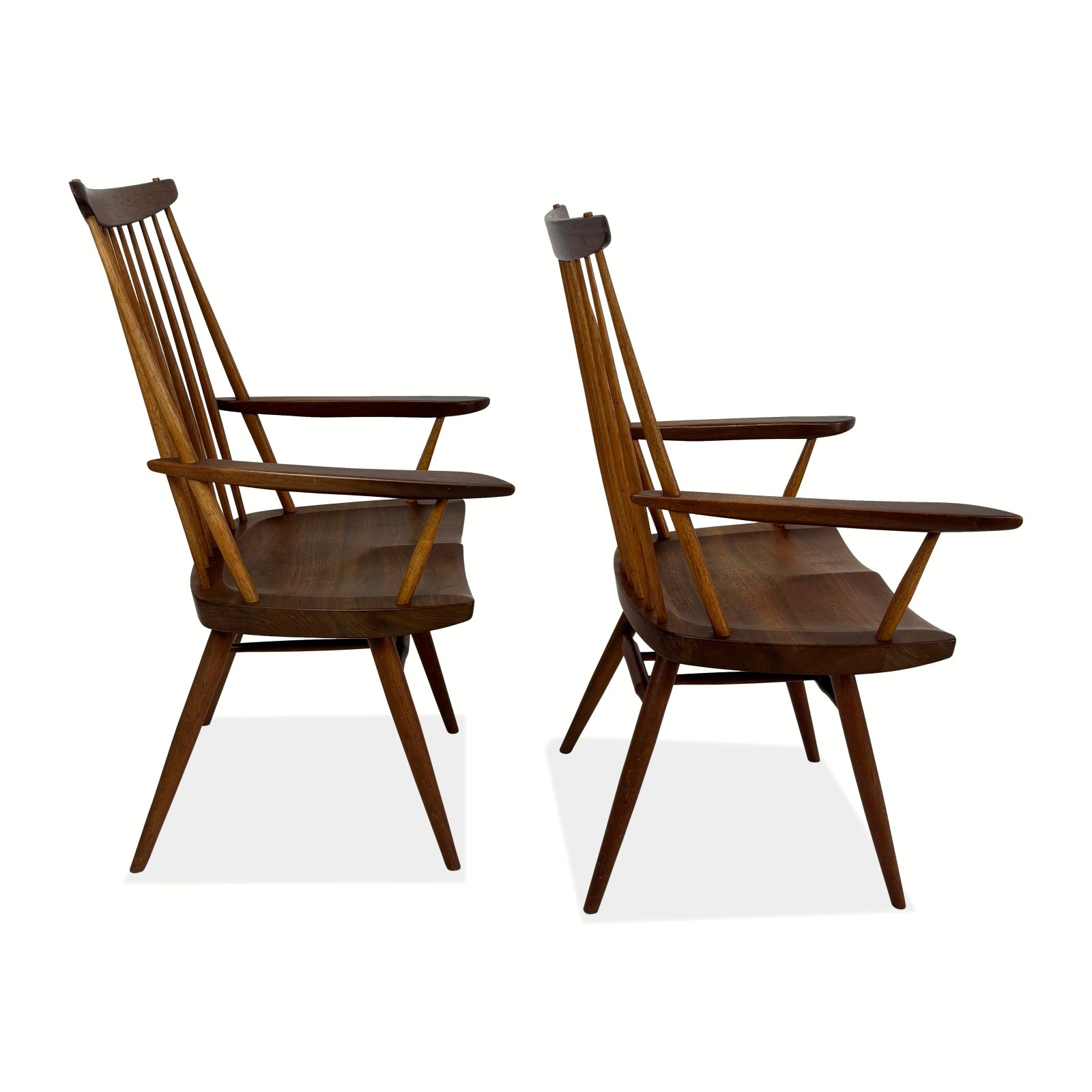 8 George Nakashima Walnut "New" Dining Chairs - 3