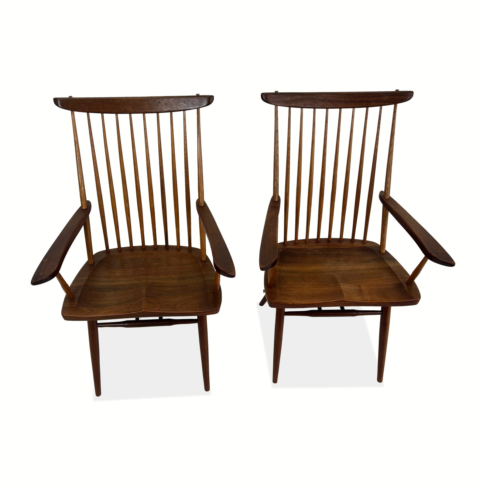 8 George Nakashima Walnut "New" Dining Chairs - 8