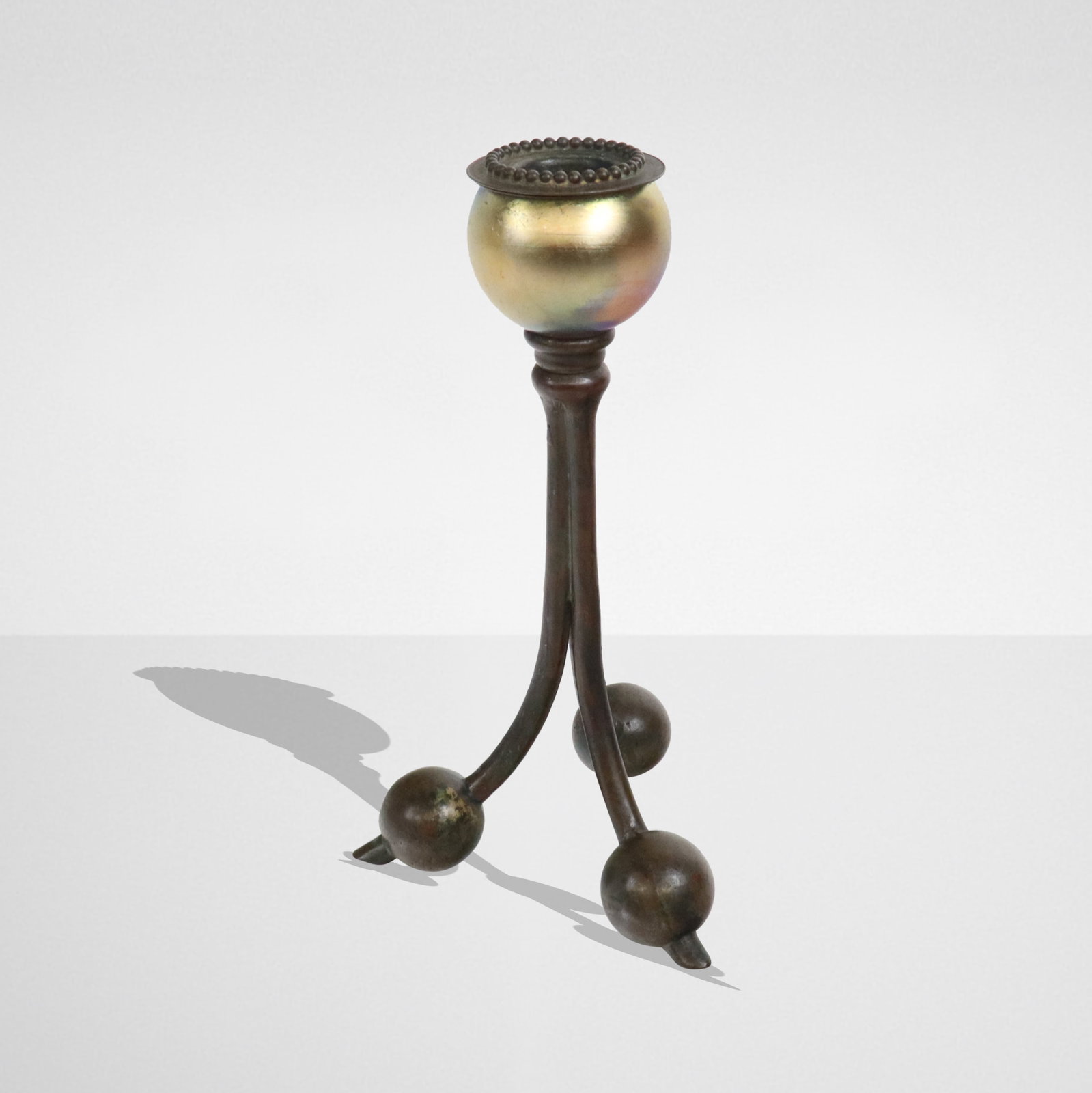 Tiffany Studios Bronze "Root" Candlestick (1 of 9)