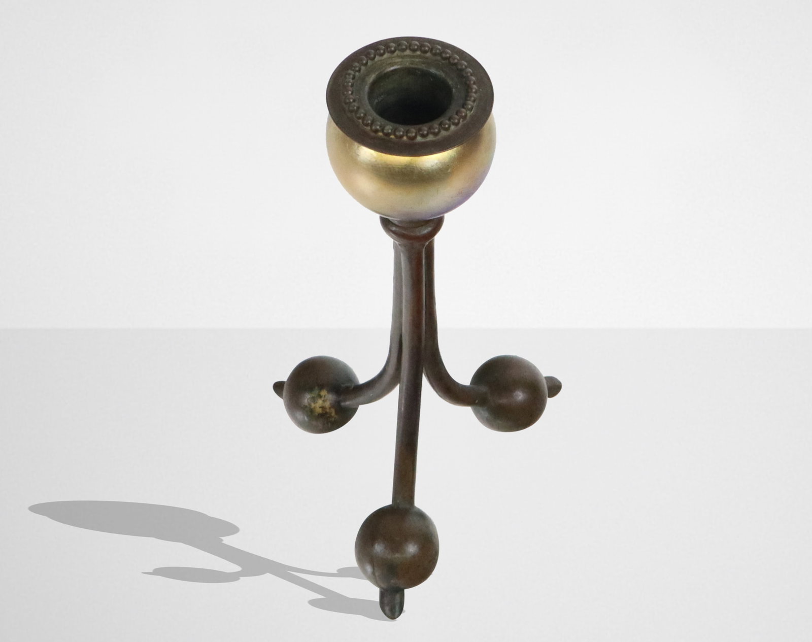 Tiffany Studios Bronze "Root" Candlestick - 3