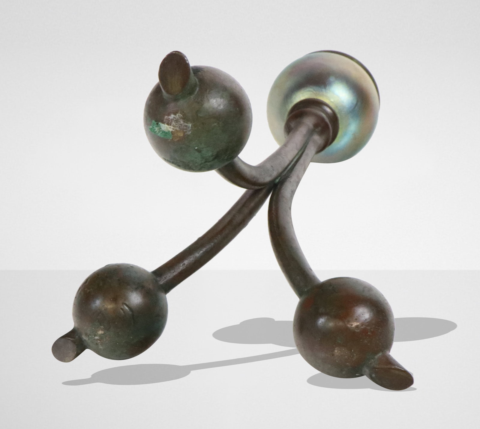 Tiffany Studios Bronze "Root" Candlestick - 4