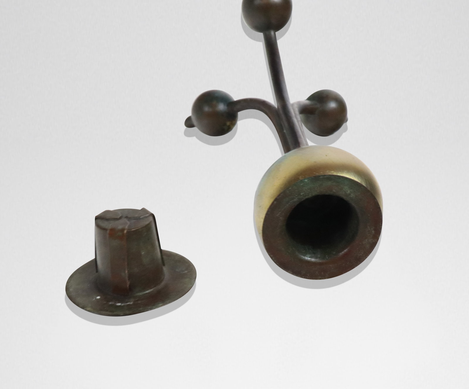 Tiffany Studios Bronze "Root" Candlestick - 8