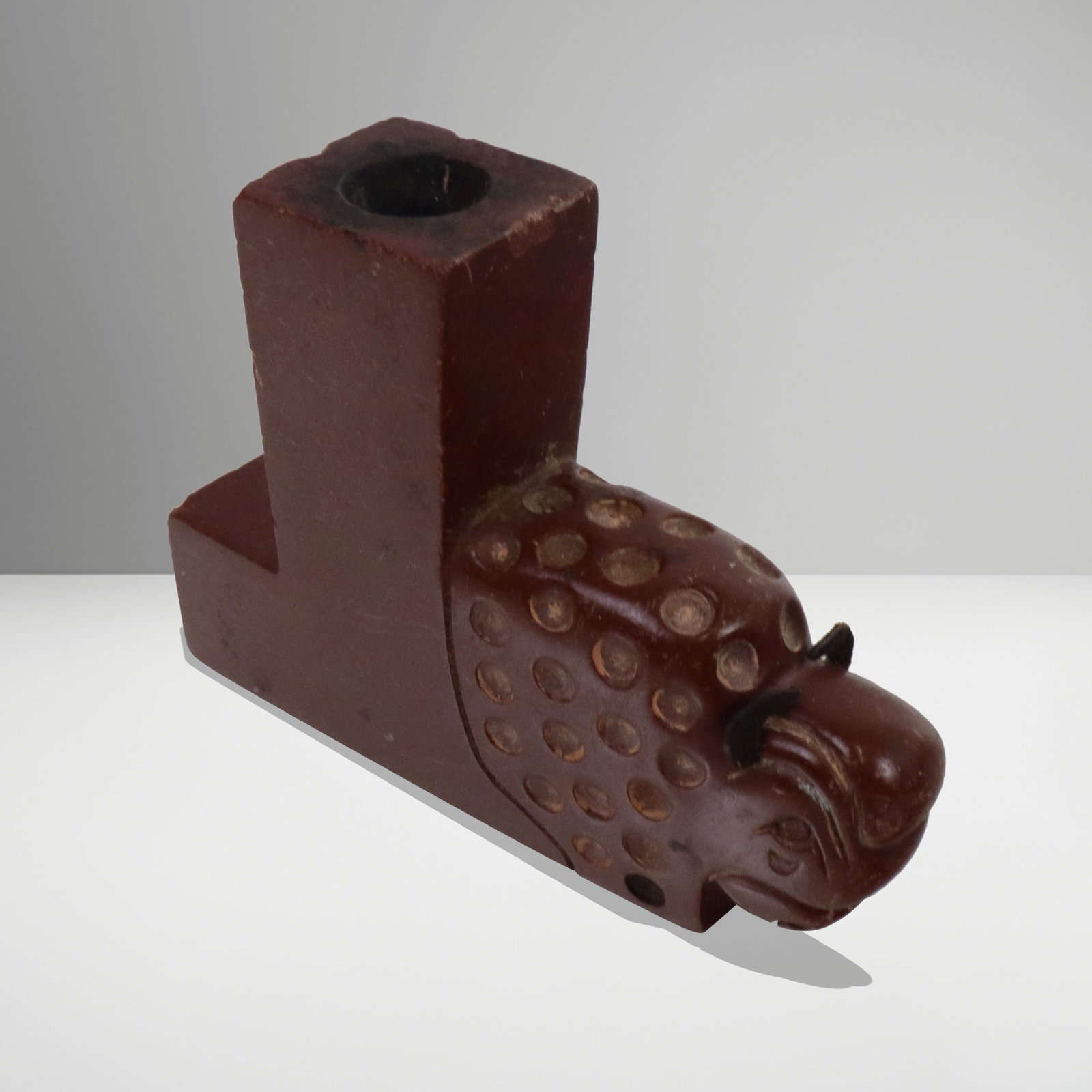 Native American Buffalo Effigy Pipe Bowl (1 of 12)