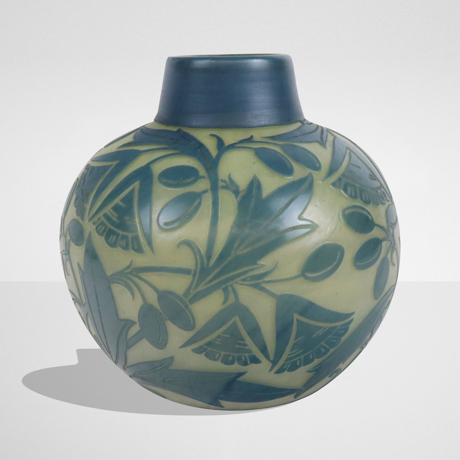 Daum Art Deco Acid Etched Cameo Glass Vase (1 of 9)