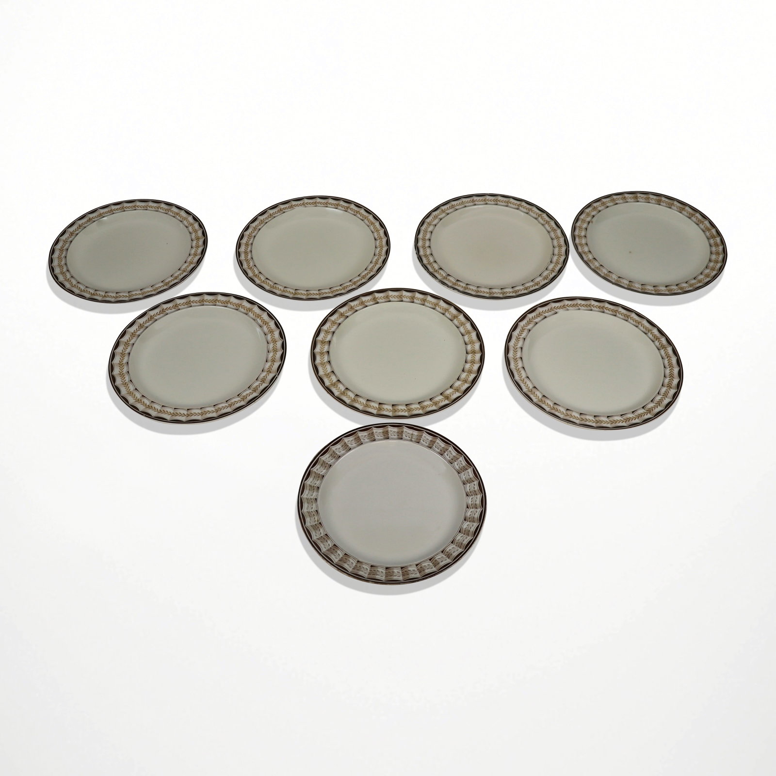 Wedgwood "Lag & Feather" Creamware Plates, 8 (1 of 10)