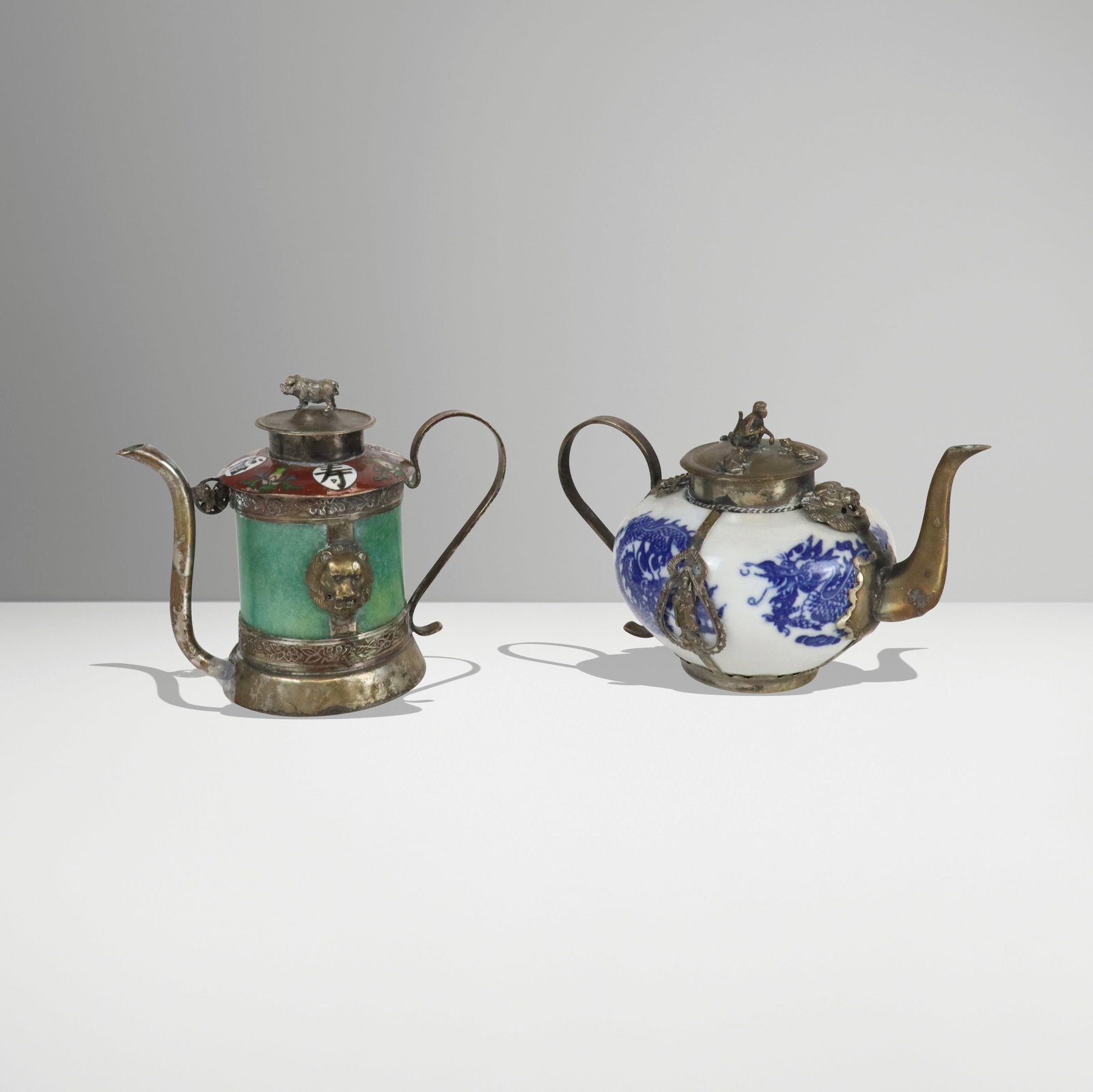Two Chinese Cupronickel Mounted Teapots (1 of 12)