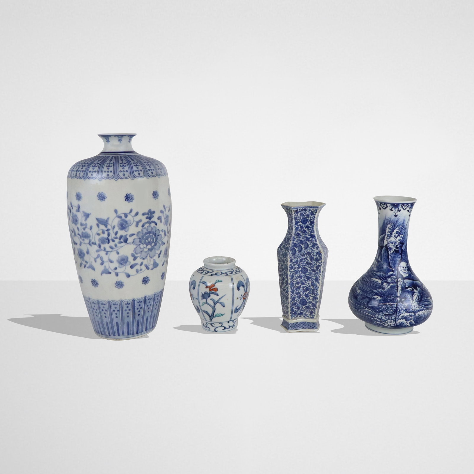 Four Porcelain Blue and White Vases (1 of 20)