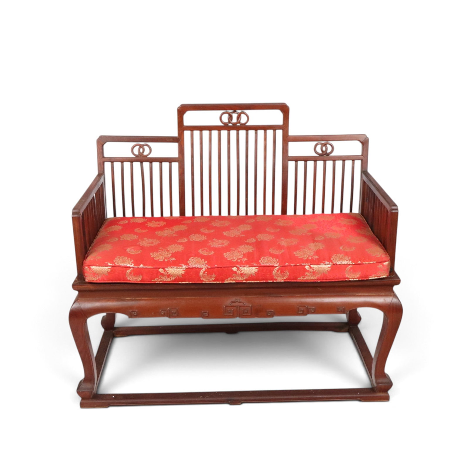 Chinese Carved Rosewood Setee (1 of 11)