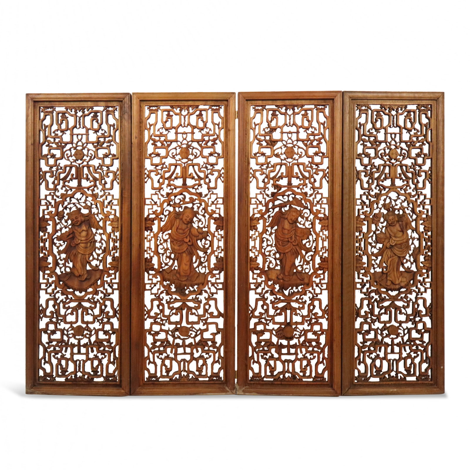 Chinese Carved and Reticulated Wood Screen (1 of 12)