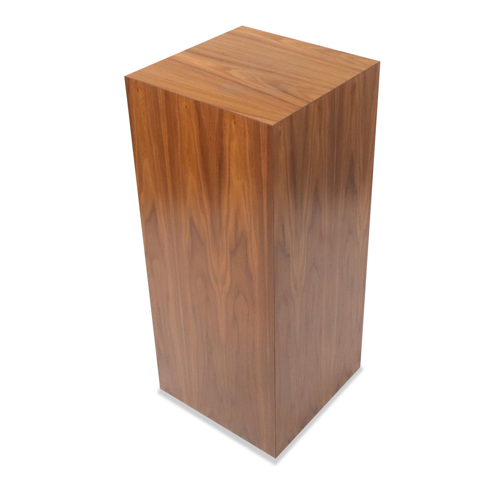 Veneered Wood Pedestal: Veneered wood pedestal. [42" H x 18" Square]. Condition is good.