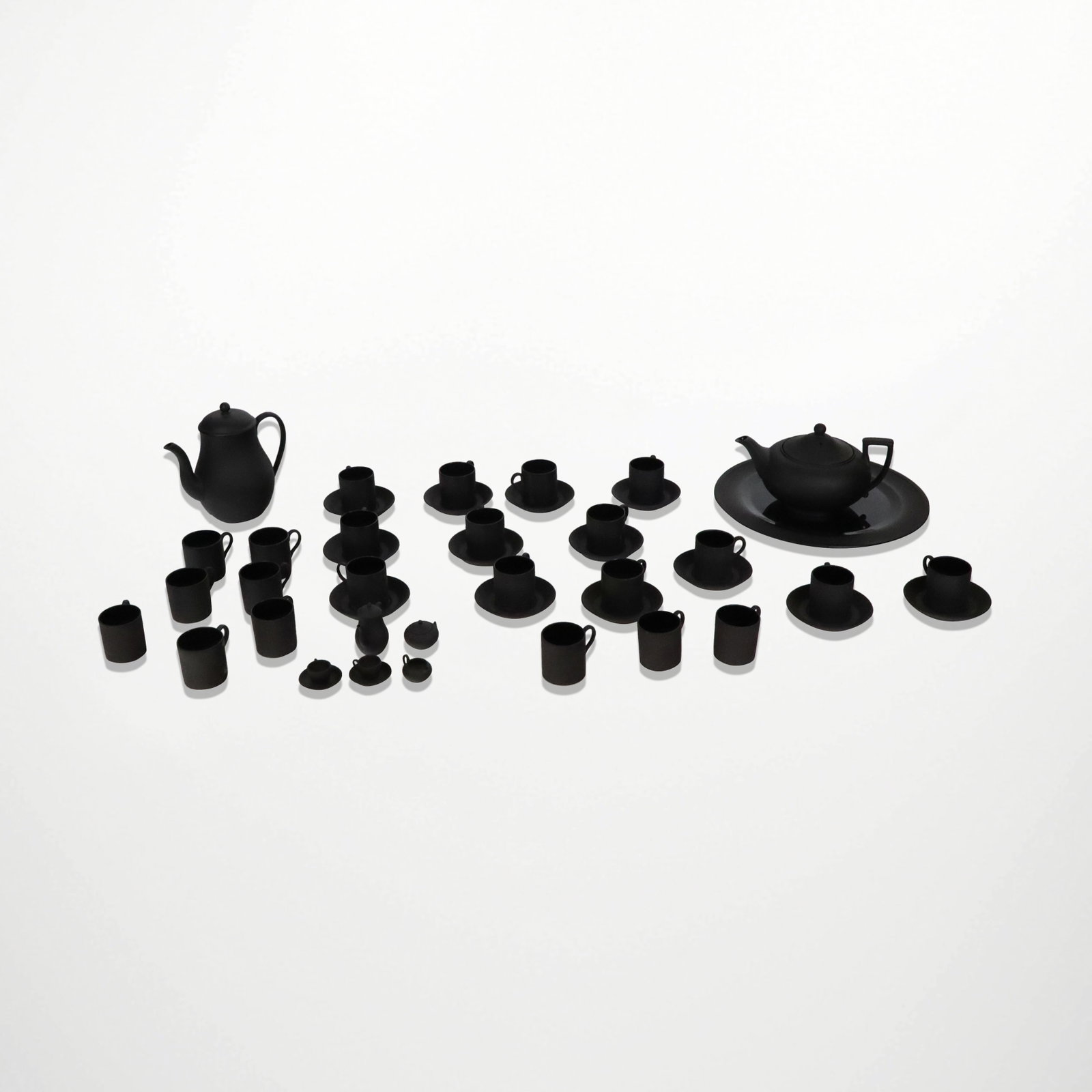 Wedgwood Black Basalt Demitasse Items, 46 (1 of 16)