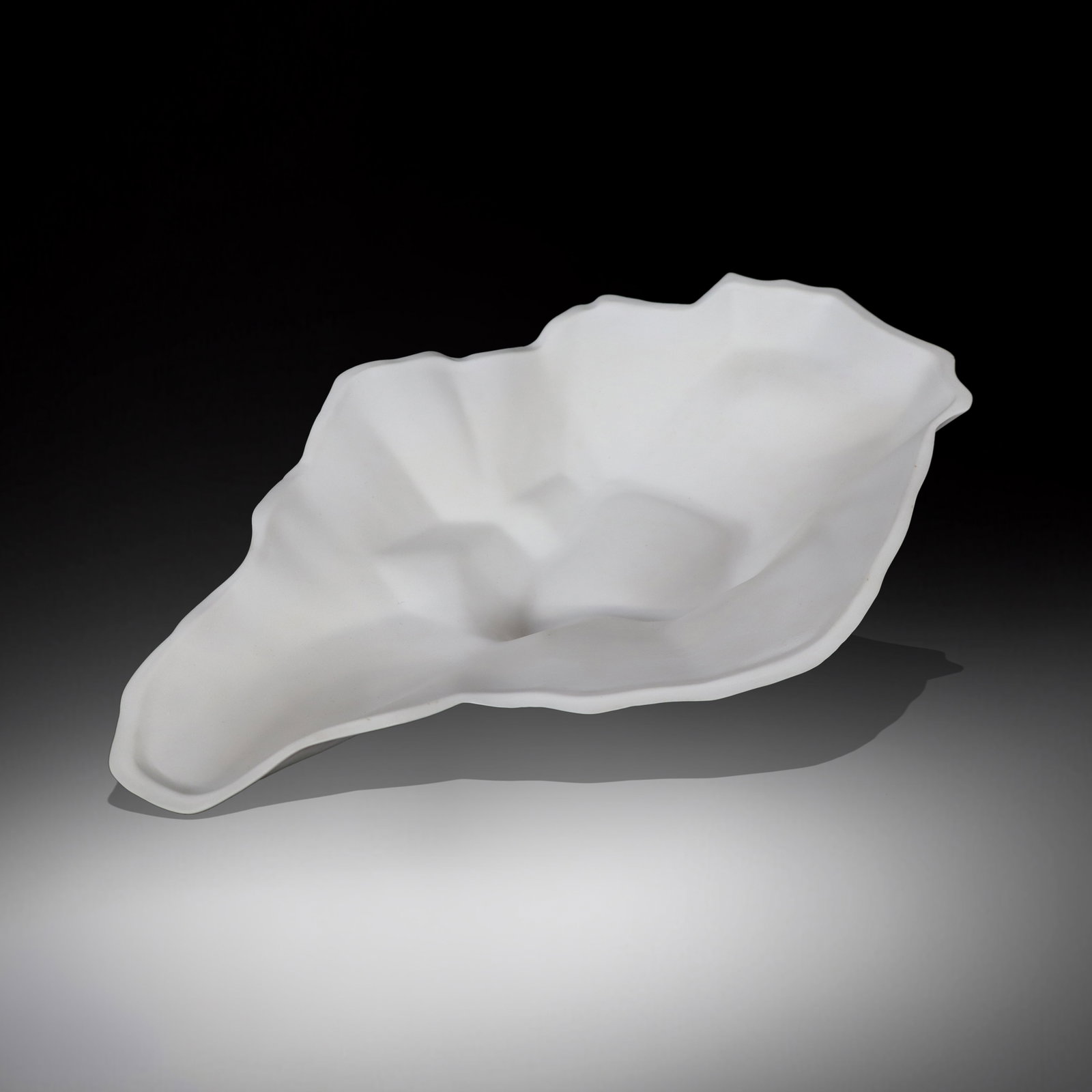 Frank Gehry for Tiffany & Co. "Rock" Tray: Frank Gehry for Tiffany & Co. matte bone china "Rock" collection tray, Irish, circa 2005, organically shaped, mark to underside of base. [1.25" H x 11.25" L x 7" W]. Overall condition is good.