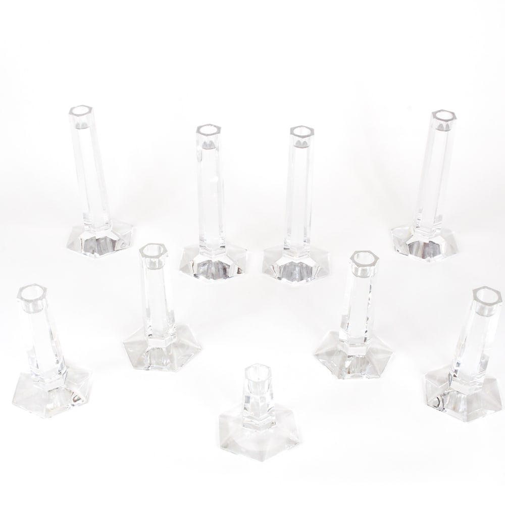 Rogaska "Frank Lloyd Wright" Glass Candlesticks, 9 (1 of 16)