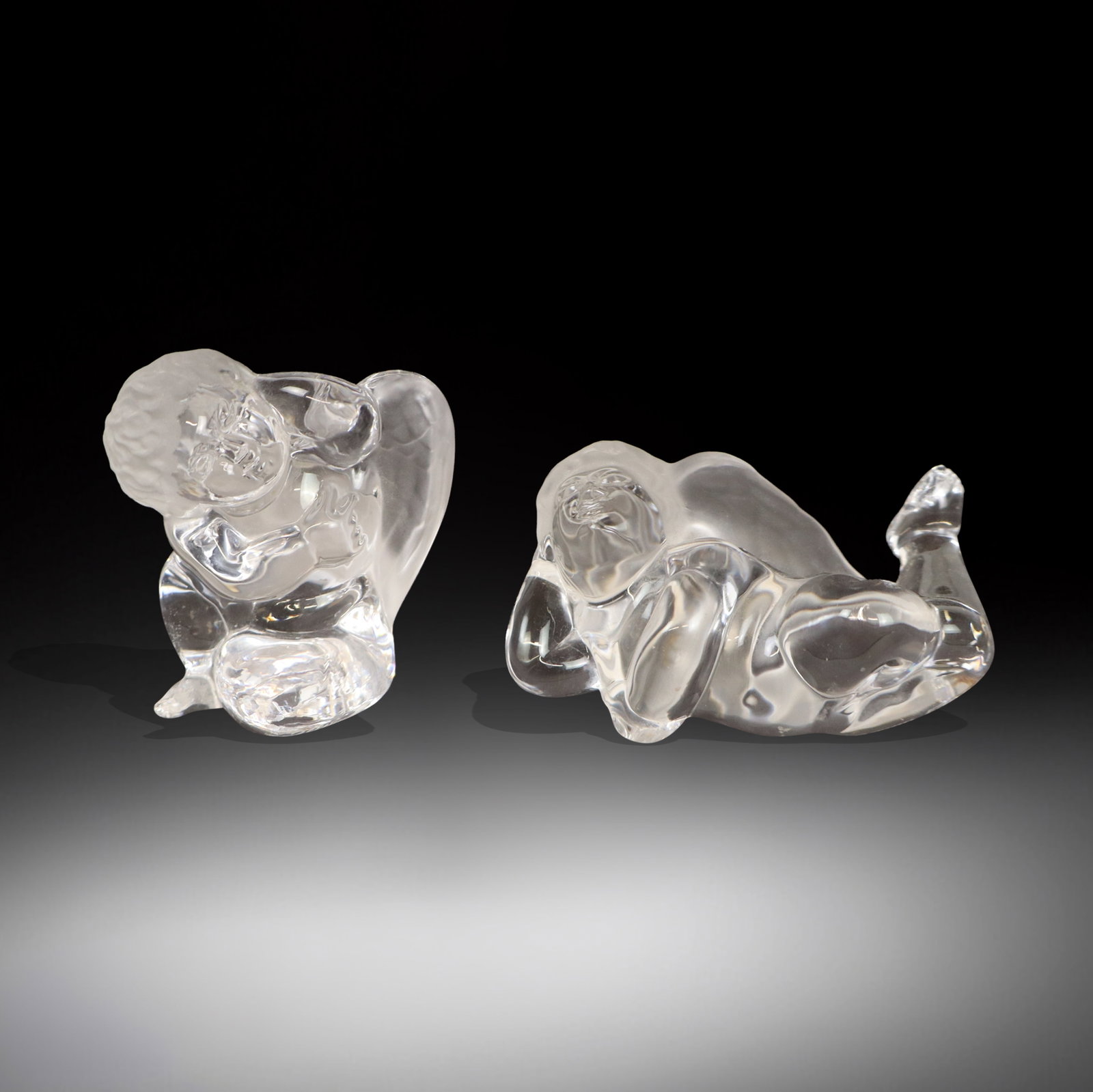 Two Daum Crystal Putti (1 of 12)