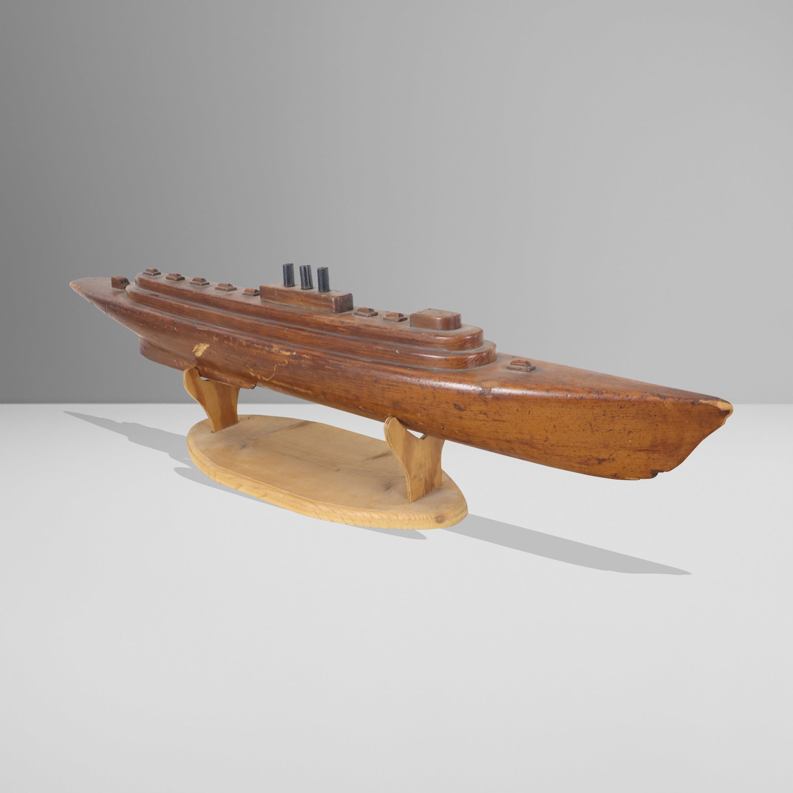 1950's Solid Wood Model of an Ocean Liner (1 of 15)