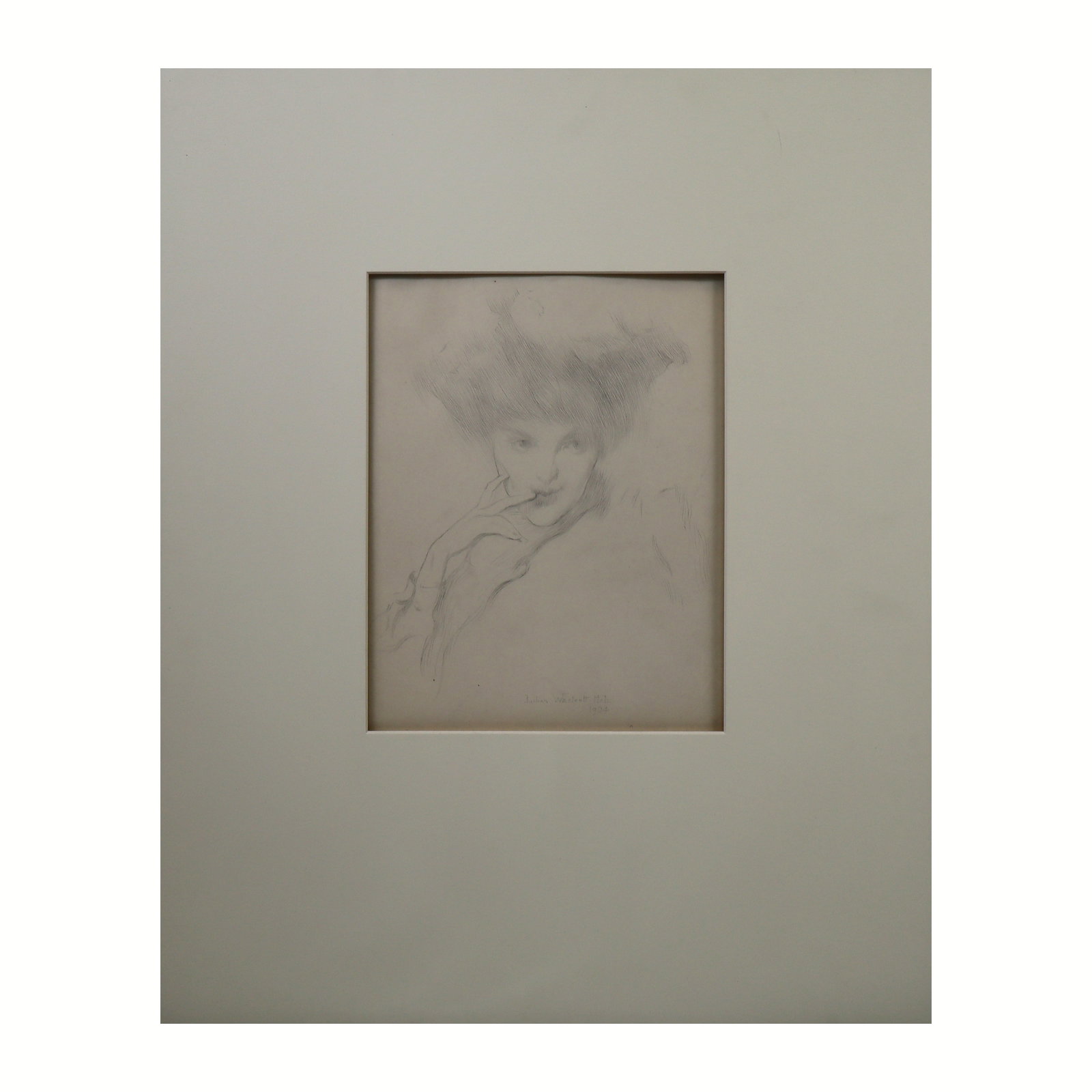 Attrib. Lilian Westcott HALE Pencil Portrait, 1904 (1 of 9)