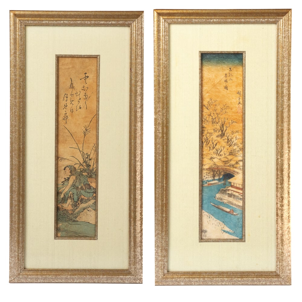 Two Japanese Hand-Colored Woodblock Prints (1 of 19)
