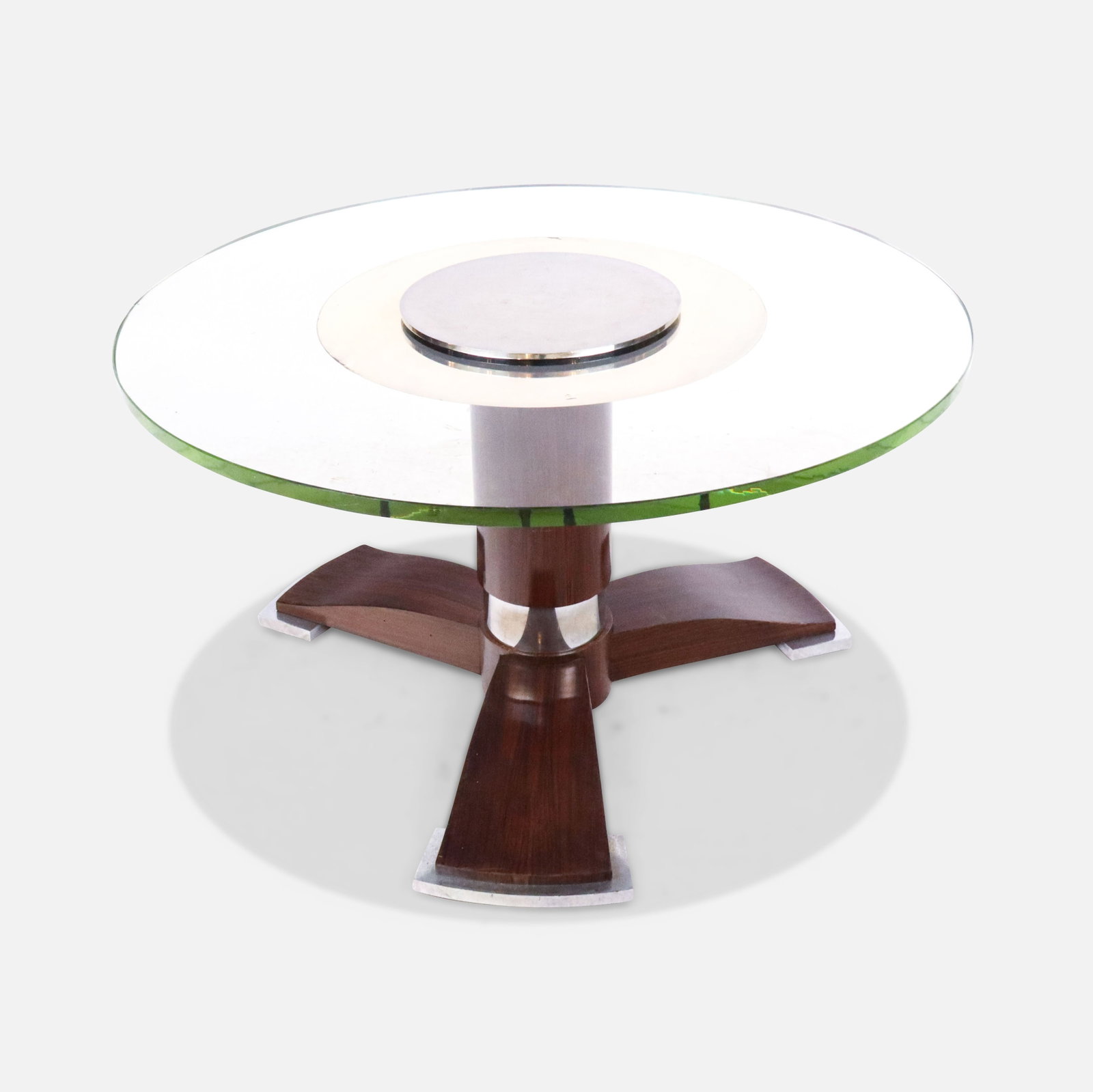 Lelue Rosewood, Art Deco Chrome & Glass Table (1 of 15)