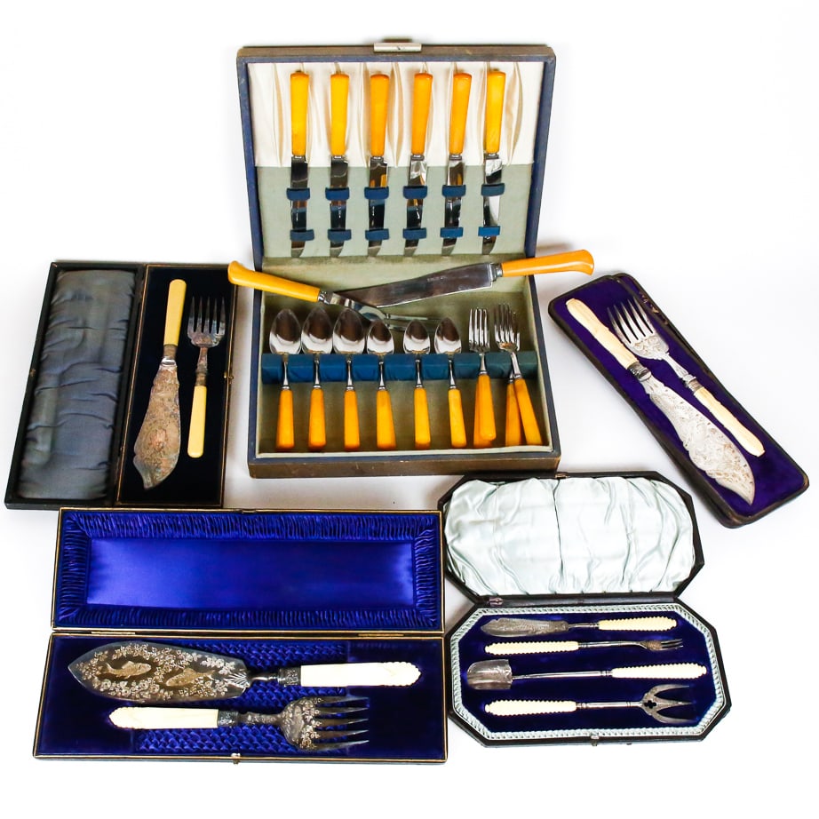 Antique & Vintage Group of Boxed Flatware Sets, 5 (1 of 19)