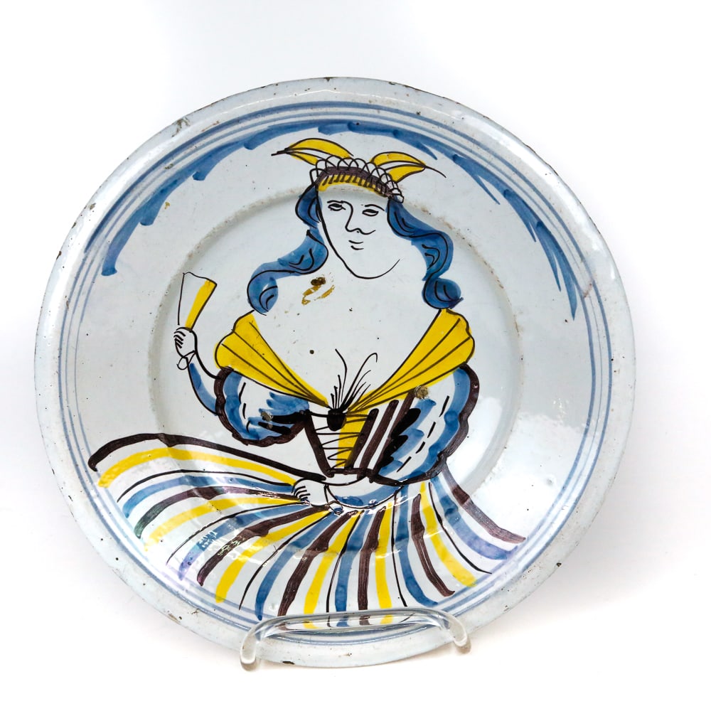 Delft Majolica Figurally Decorated Bowl (1 of 11)