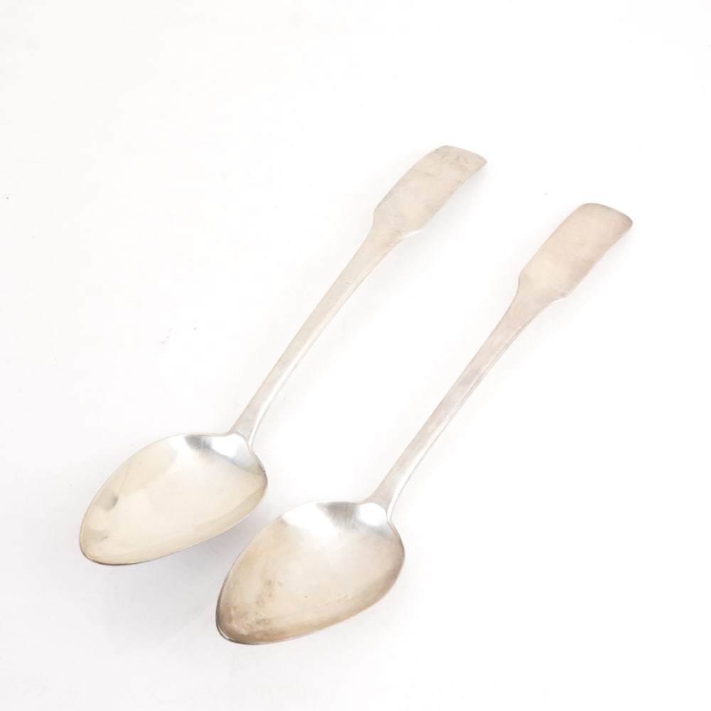 Silver Serving Spoons, Two (1 of 8)