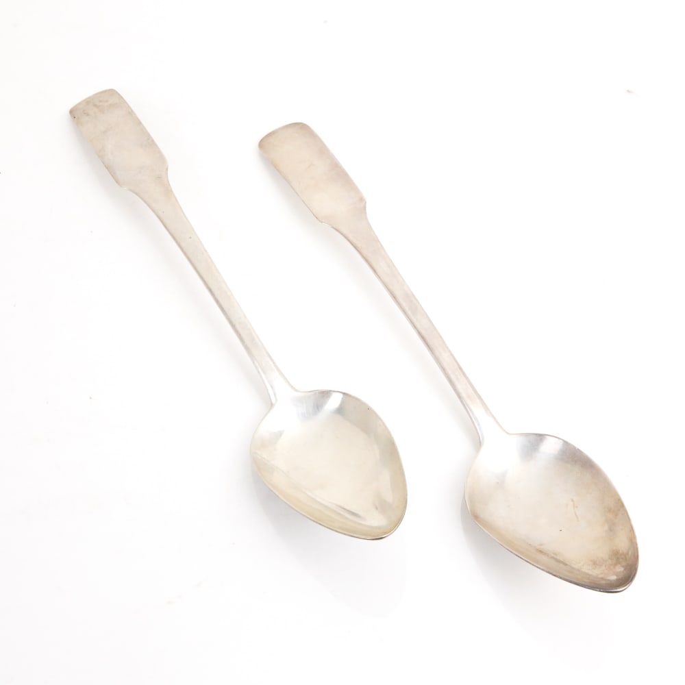 Silver Serving Spoons, Two - 2