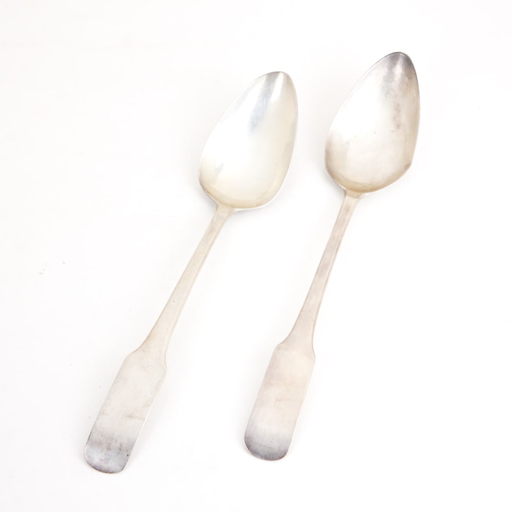 Silver Serving Spoons, Two - 3