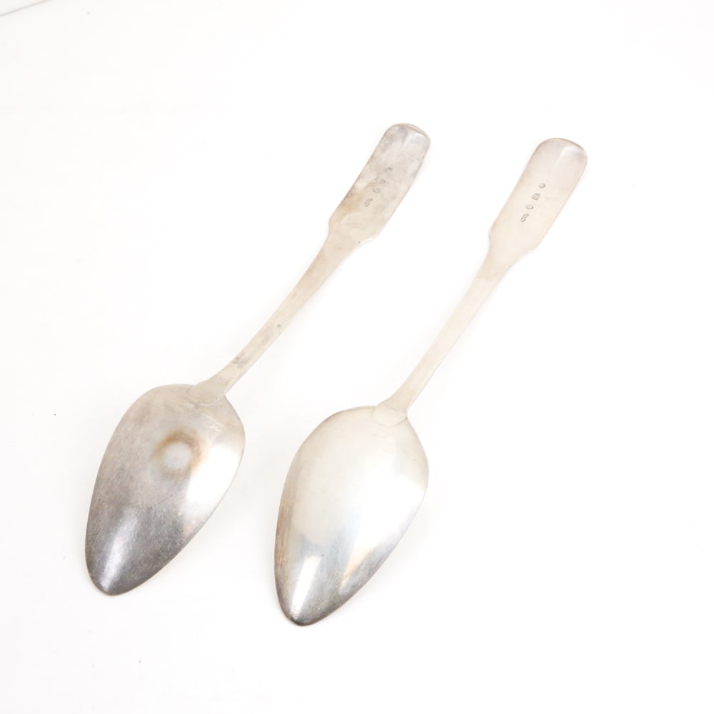 Silver Serving Spoons, Two - 5