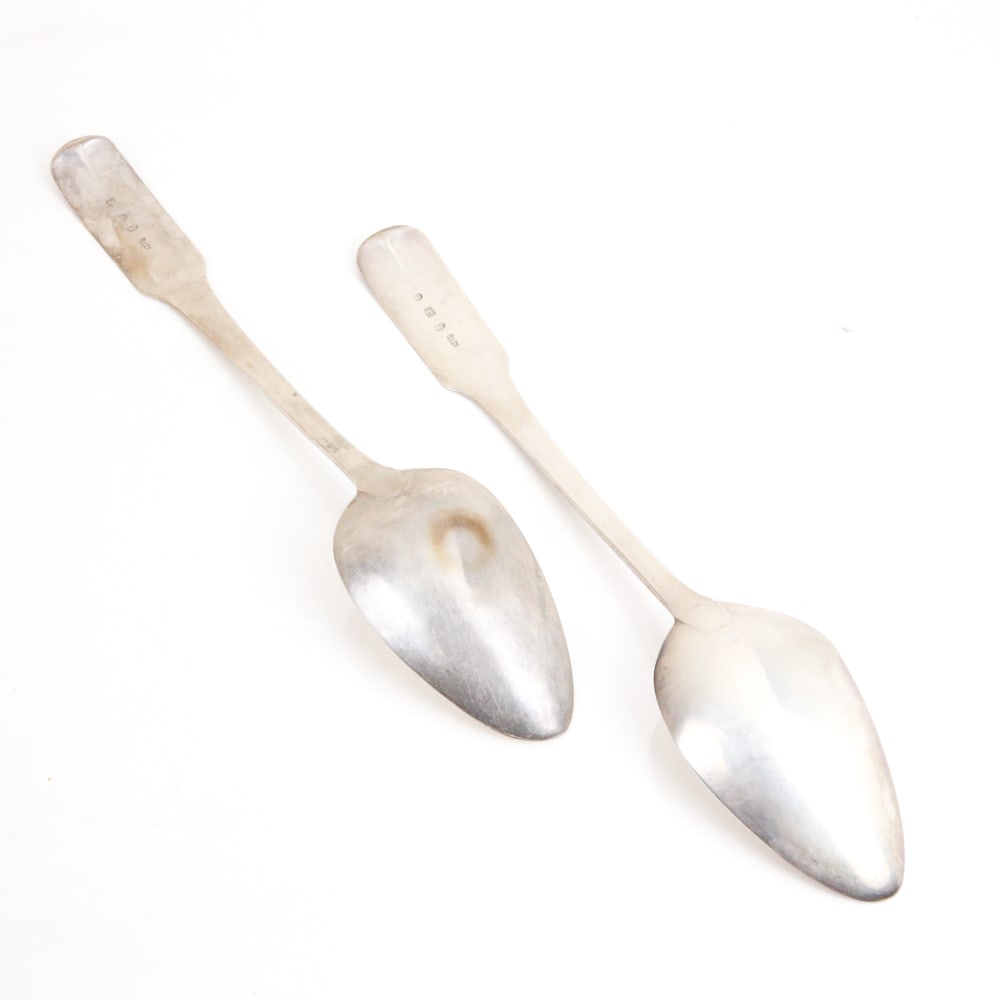 Silver Serving Spoons, Two - 6