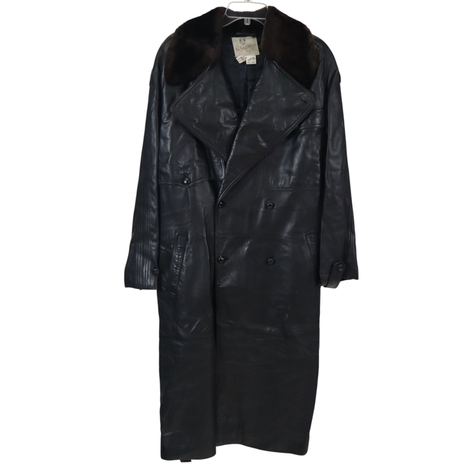G. Gucci Leather & Shearling Coat (1 of 17)