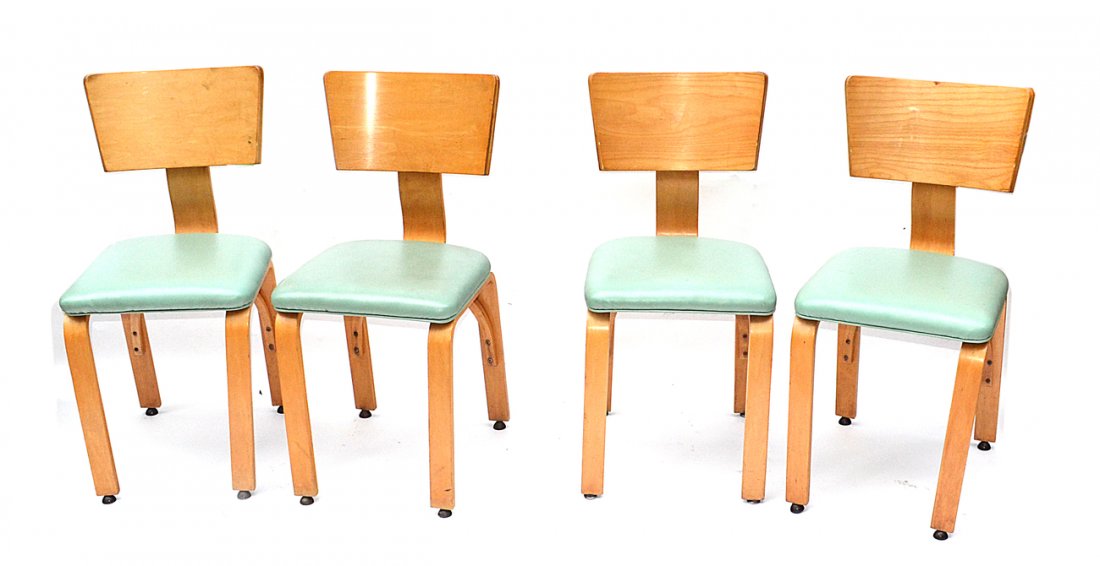 Set of Four Thonet Chairs: [16" W x 19" D x 33 1/4"].
