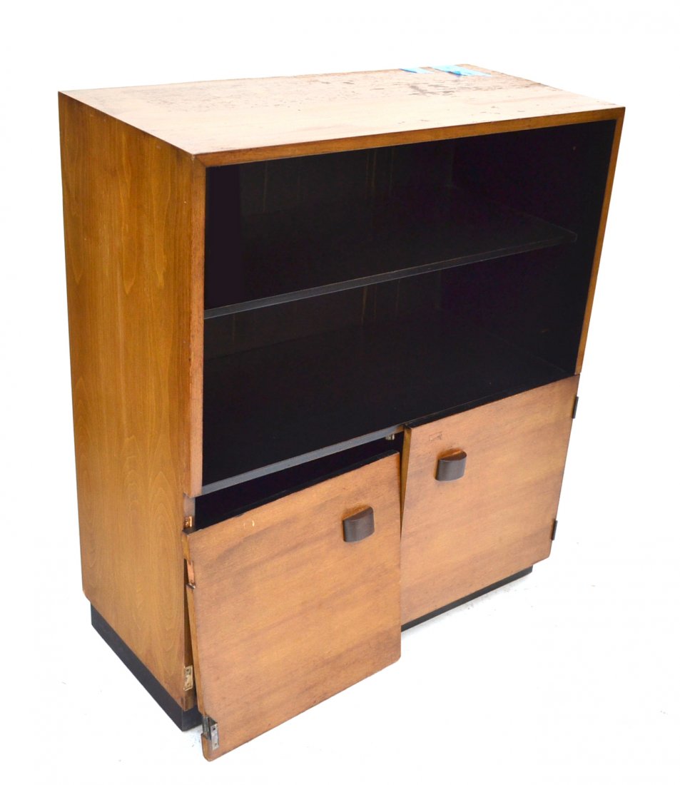 Gilbert Rohde for Herman Miller Chest: Early unit chest by Rohde having open shelves above two base doors. Circa 1933.