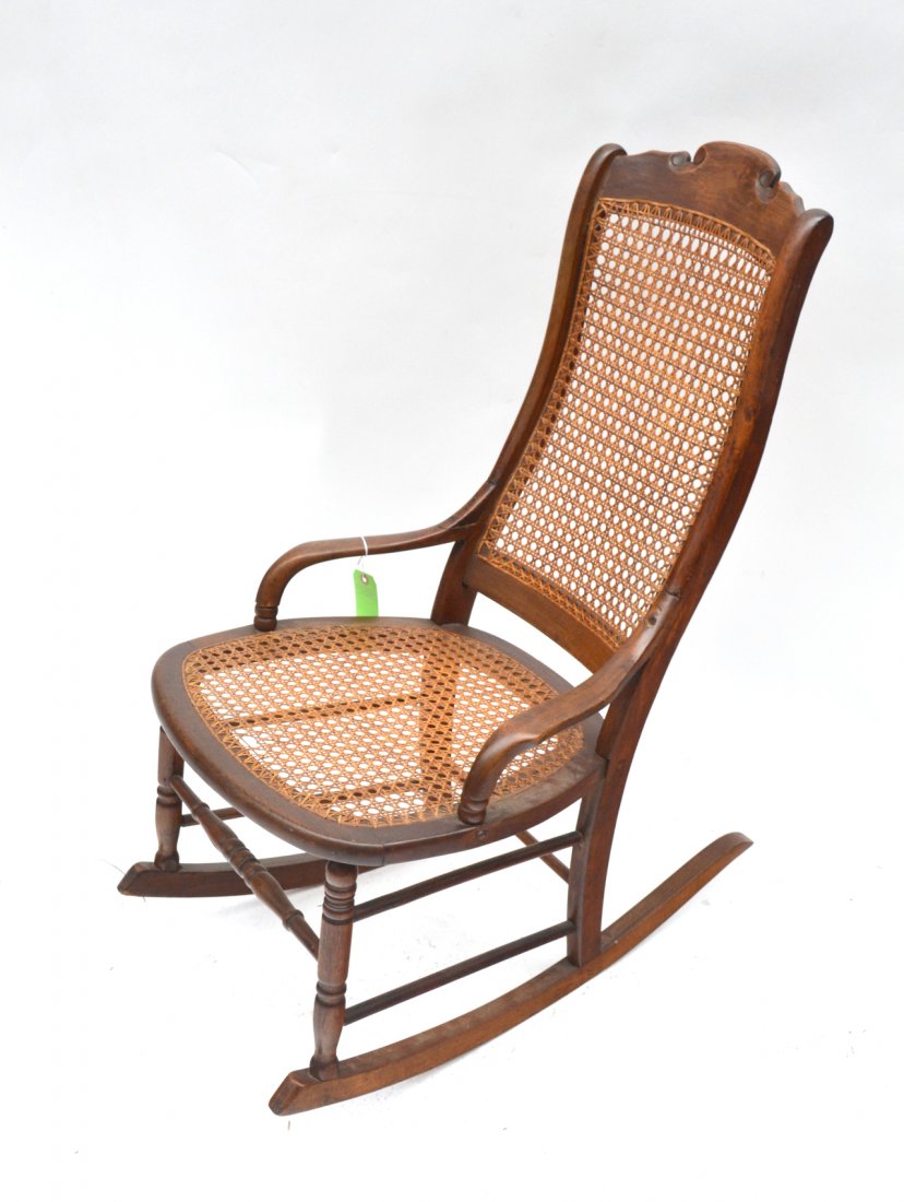 Cane Back Rocker: Good condition.