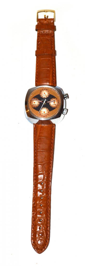 Buler Four Time Zone Watch: Buler four time zone (New York, Paris, Sydney and Tokyo) stainless steel wristwatch.
