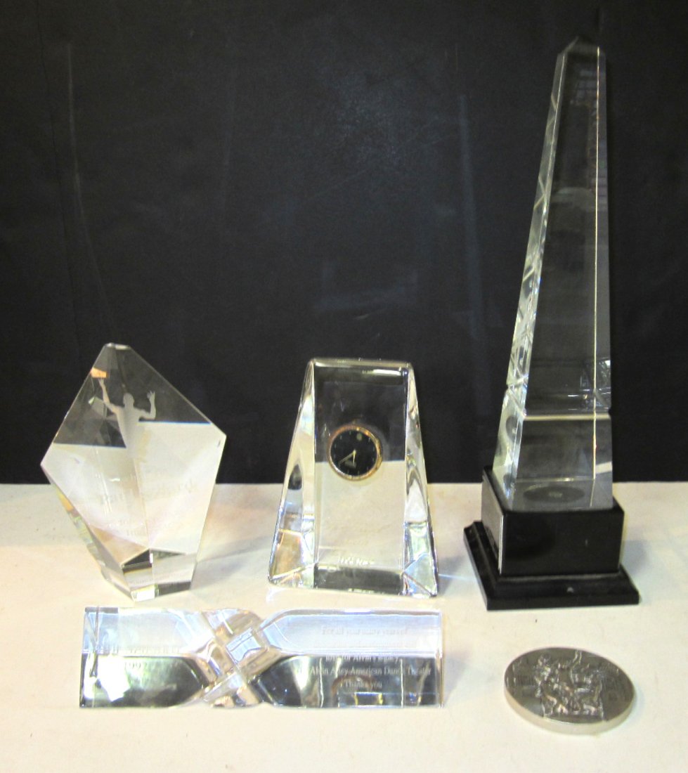 Paul Szilard, Asst Awards and Momentoes: Comprises: 1.) etched crystal obelisk award for "Lifetime Achievement From the International Ballet Festival of Miami (2005)", 2.) etched crystal award from The Alvin Ailey American Dance Theater (199
