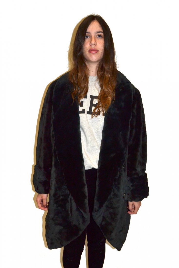 Sprei Sheared Green Mink Coat: Vintage. [40" long]. Good condition.